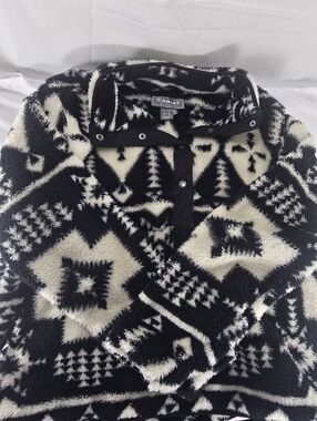 Ariat Womens XL Sherpa Pullover Southwest Aztec Fleece Snap Jacket